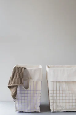 Mette Ditmer - STORE-IT trådkurv med bomuldspose - Large - Sand