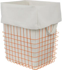 Mette Ditmer - STORE-IT trådkurv med bomuldspose - Large - Orange