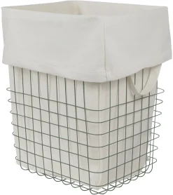 Mette Ditmer - STORE-IT trådkurv med bomuldspose - Large - Thyme green