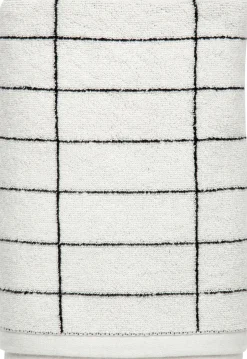 Mette Ditmer - TILE gæstehåndklæde, 2 stk., Sort / Off-white