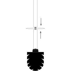 Mette Ditmer - Toiletbørste med låg + børstehoved, Sort
