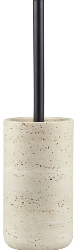 Mette Ditmer - TRAVERTINE toilet brush holder - Linen