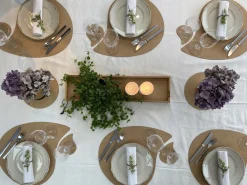 MiLLE W NORDISK DESIGN - Bakke i træ - Grå læder - 15 x 60 cm.