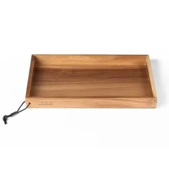 MiLLE W NORDISK DESIGN - Bakke i træ - Cognac læder - 24 x 33 cm.