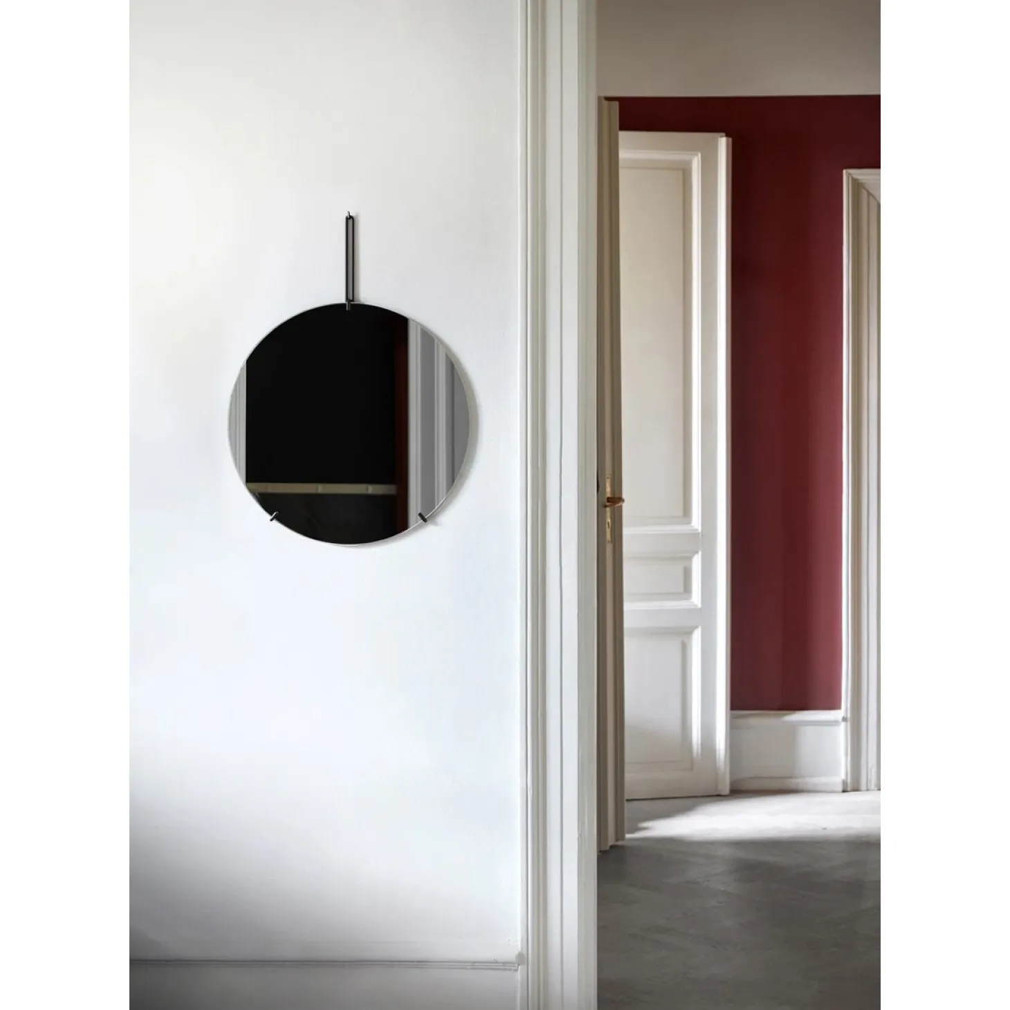 MOEBE - Væg spejl - 50 cm, sort - Wall Mirror Ø50 cm - Black