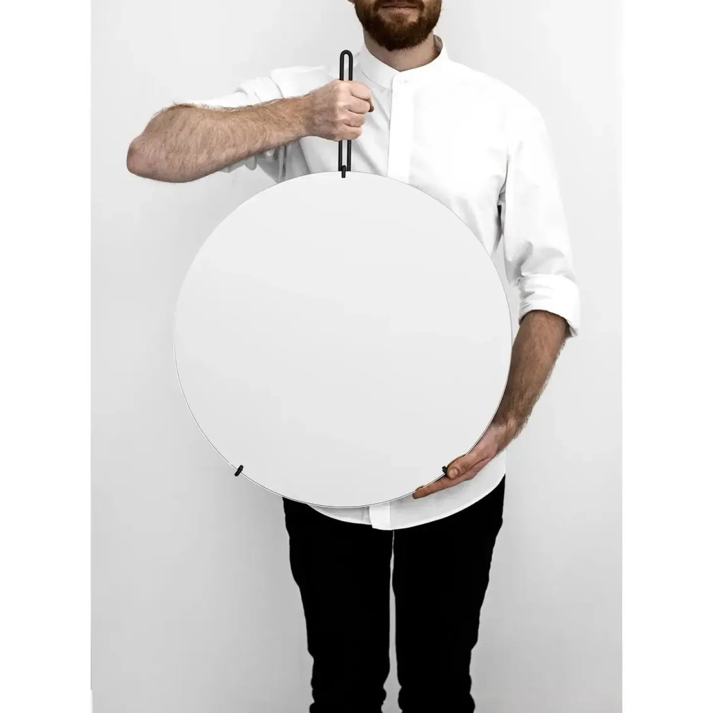 MOEBE - Væg spejl - 50 cm, sort - Wall Mirror Ø50 cm - Black