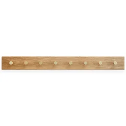 Moudhome - OAK Knagerække Egetræ Med Messing Knager - 100 cm