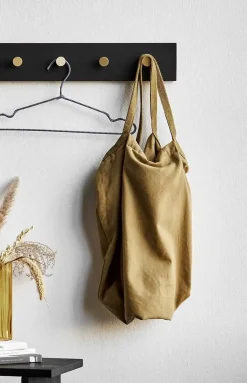 Moudhome - OAK Knagerække sort og messing - 70 cm