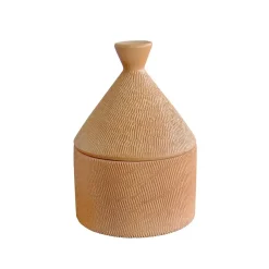 Moudhome - Rustic keramik krukke med låg - 14,5 cm