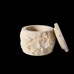 Muubs - Krukke m. låg Batu - Creme - Rustik Marmor