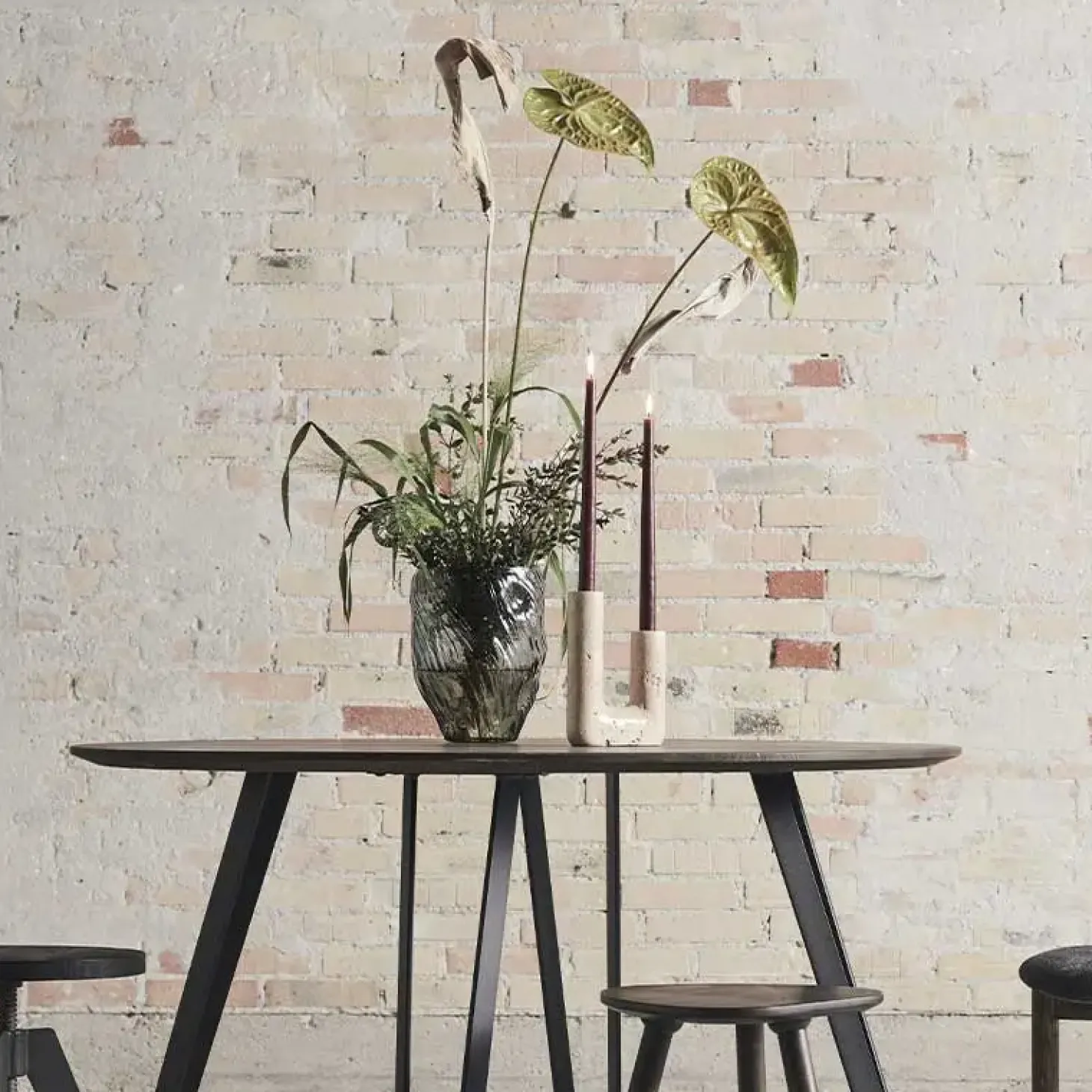 Muubs - Lysestage - Minerva - Creme - H: 20 cm