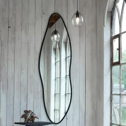 Muubs - Vægspejl Michigan L - Sort - Jern/Glas