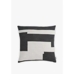 New Works - pude med print - sort - 55 cm x 55 cm