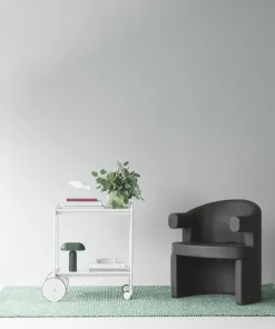 Normann Copenhagen - Flick Rug 80x200 cm - Off White/Dark Green