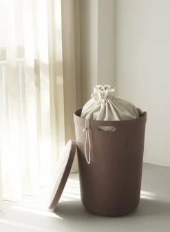 Normann Copenhagen - Hide Laundry Basket Brown