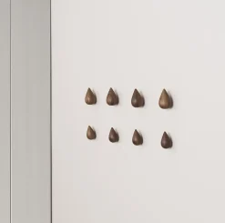 Normann Copenhagen - knage - Dropit Hooks Large - Valnød - 2 styk