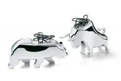 Philippi - Bull & Bear paper clip holder, 2 pcs set