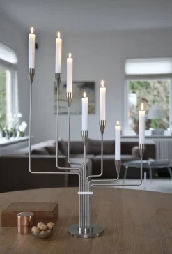 Piet Hein - Karlsvognen lysestage, H. 63 cm. Rustfrit stål