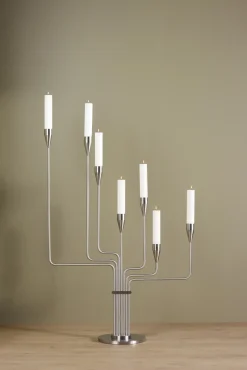 Piet Hein - Karlsvognen MAXI lysestage , H. 130 cm. Rustfrit stål