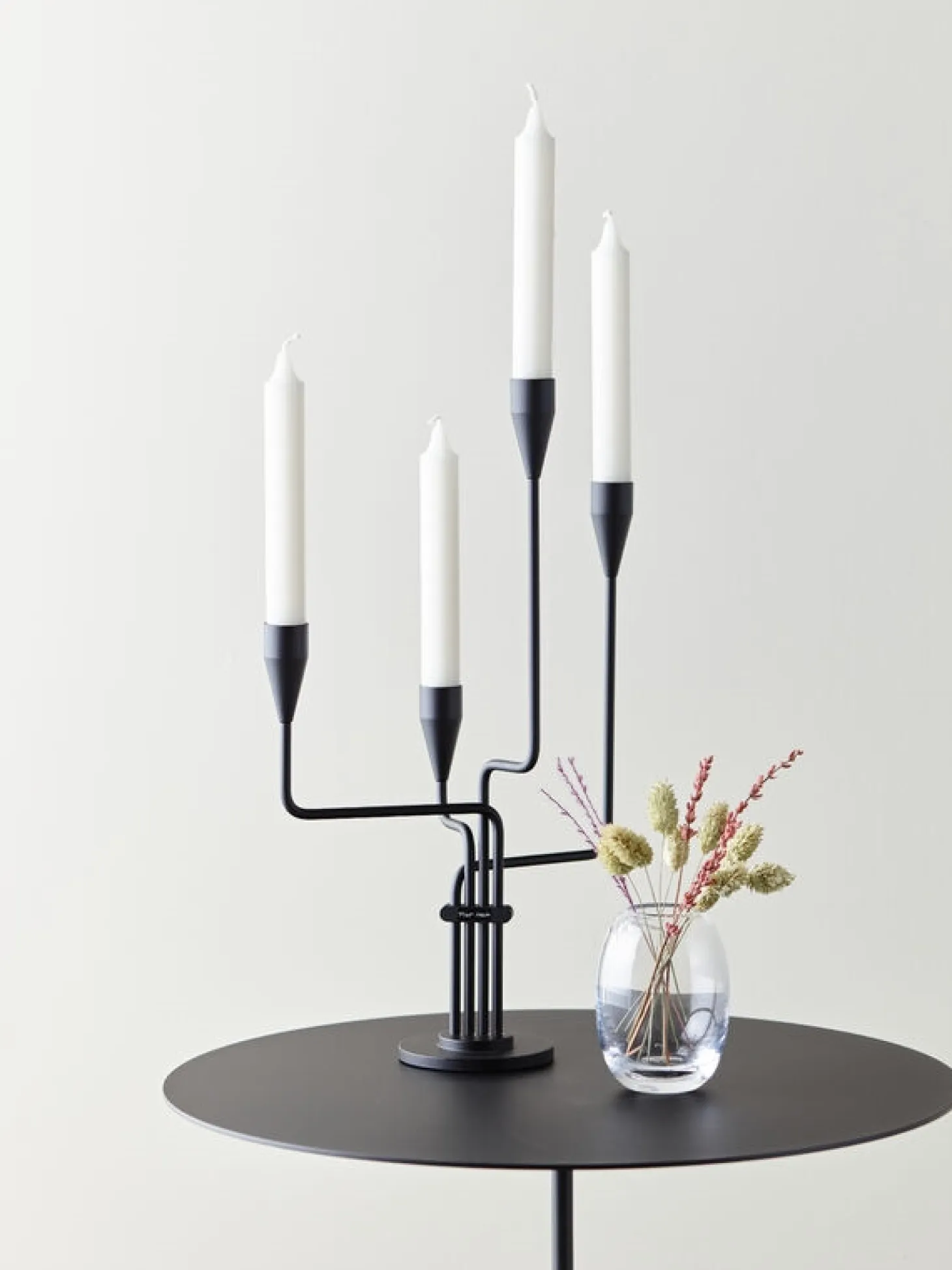 Piet Hein - SORT Lysestage Sydkorset - stål