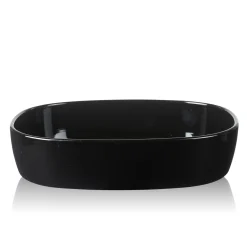Piet Hein - Superellipsefad porcelain 27*35*7,5 cm HØJ/Sort
