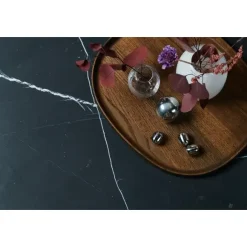 Piet Hein - Superæg i grå læderpose - massiv rustfri stål