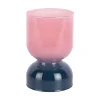 Present time - Candle holder Variado Colores faded pink w. dark blue