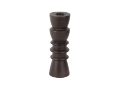 Present time - Candle holder Formado Medium mango wood walnut lacquered