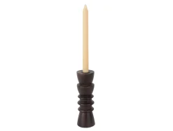 Present time - Candle holder Formado Medium mango wood walnut lacquered