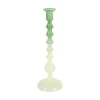 Present time - Candle holder Grato Mecer large retro green to soft green