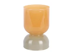 Present time - Candle holder Variado Colores ochre yellow w. grayed jade