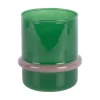 Present time - Candle holder Animado Anillo retro green w. soft pink
