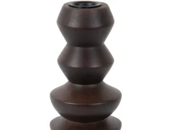 Present time - Candle holder Formado Large mango wood walnut lacquer