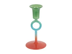 Present time - Candle holder Anillo Vivo small multi colour retro green