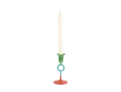 Present time - Candle holder Anillo Vivo small multi colour retro green