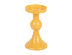 Present time - Candle holder Funky small bright yellow