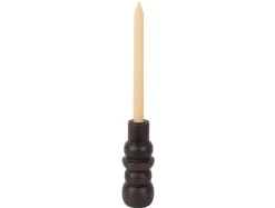 Present time - Candle holder Formado Small mango wood walnut lacquer