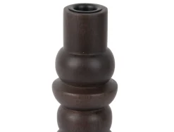 Present time - Candle holder Formado Small mango wood walnut lacquer
