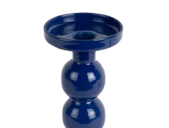 Present time - Candle holder Funky large cobalt blue