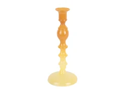 Present time - Candle holder Grato Mecer medium ochre yellow to soft yellow