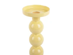 Present time - Candle holder Funky large soft yellow