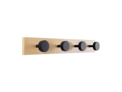 Present time - Coat rack Knobs small pinewood black