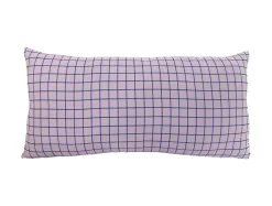 Present time - Cushion Cuadro rectangle soft purple w. dark blue