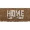 Present time - Doormat Home Sweet Home white coir