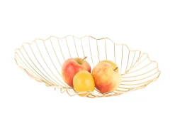 Present time - Fruit basket Leaf iron gold plated