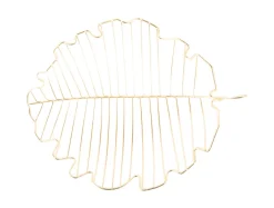 Present time - Fruit basket Leaf iron gold plated