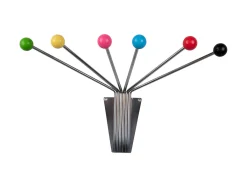 Present time - Hat rack Neptune chrome w. coloured balls large