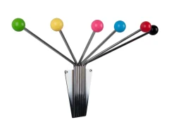 Present time - Hat rack Neptune chrome w. coloured balls large