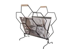 Present time - Magazine rack Honeycomb matt black