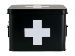 Present time - Medicine storage box medium metal matt black